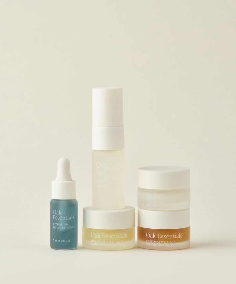 Oak Essentials Complete Mini Skincare Routine Kit: 5 Best-Selling Facial Products