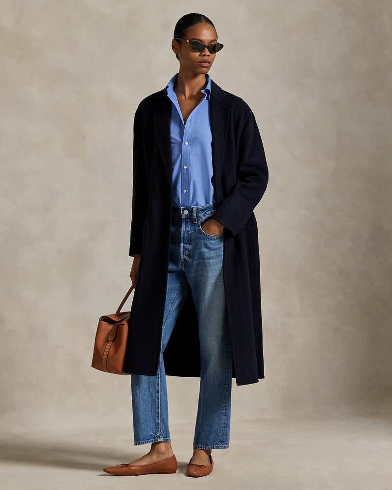 Luxury Double-Faced Italian Wool Women's Overcoat: Elegant, Warm, Tailored Perfection