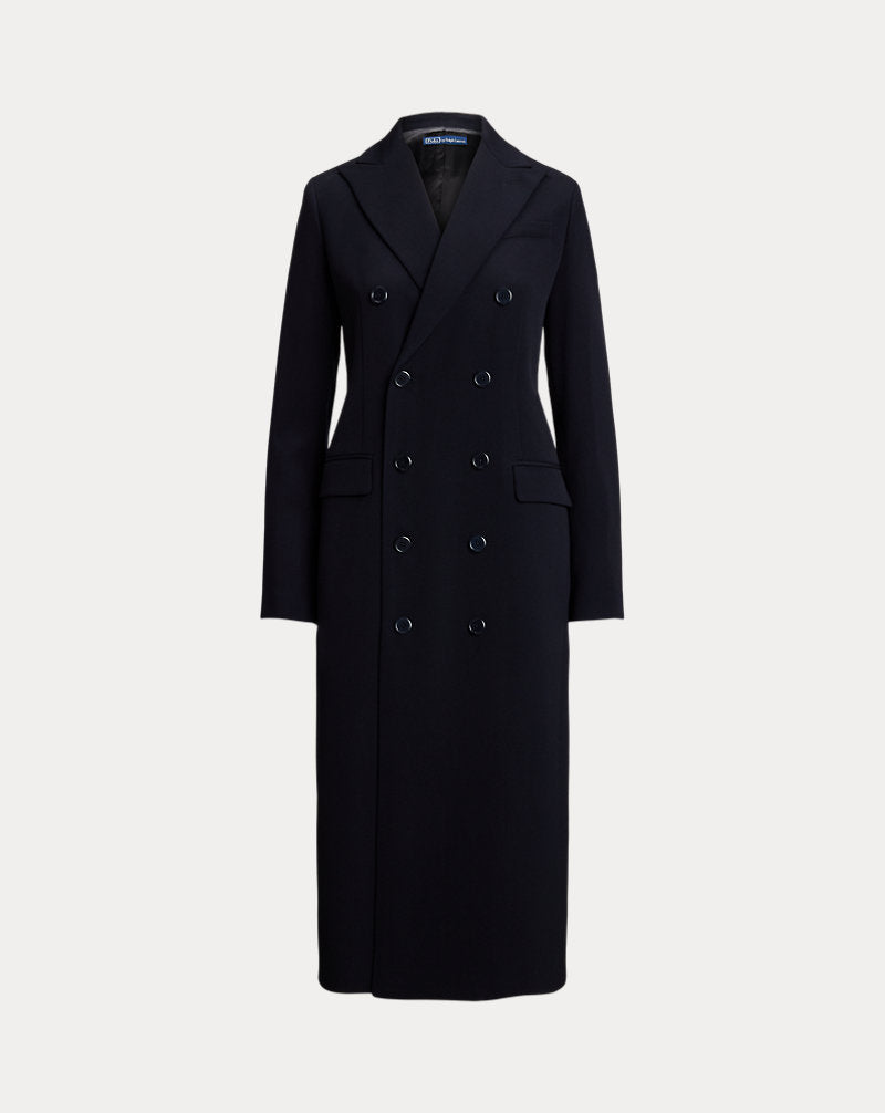 Chic Women&#39;s Pinstripe Double-Faced Italian Wool Overcoat - Timeless Tailored Style