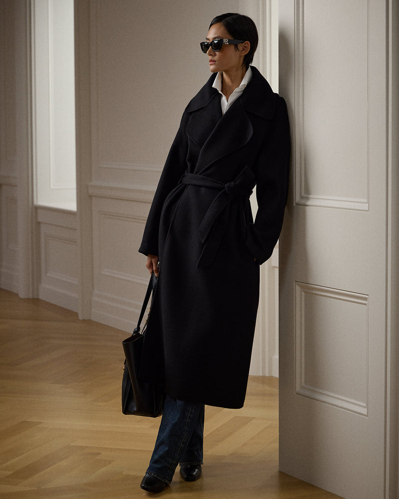 Luxurious Leonarda Double-Faced Italian Cashmere Wrap Coat for Effortless Elegance