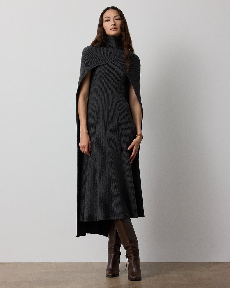 Luxurious Cashmere Blend Turtleneck Sweater Cape for Elegant Warmth and Style