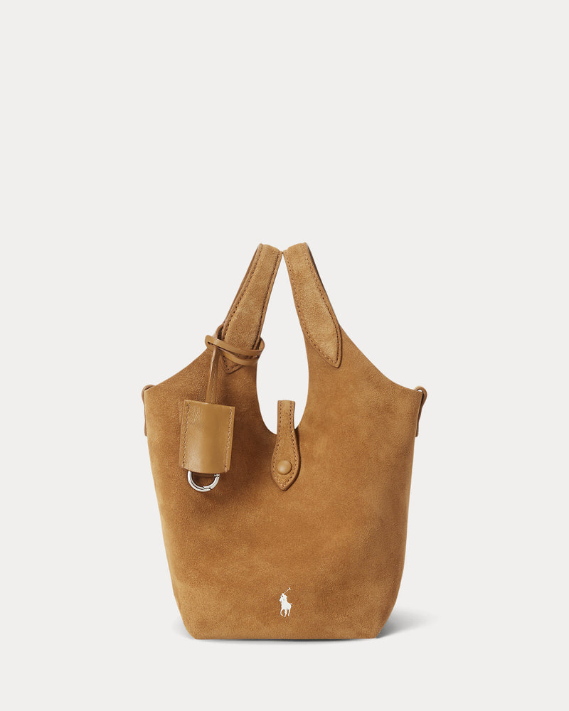 Versatile Polo Play Suede Small Tote Crossbody Bag - Premium Italian Leather