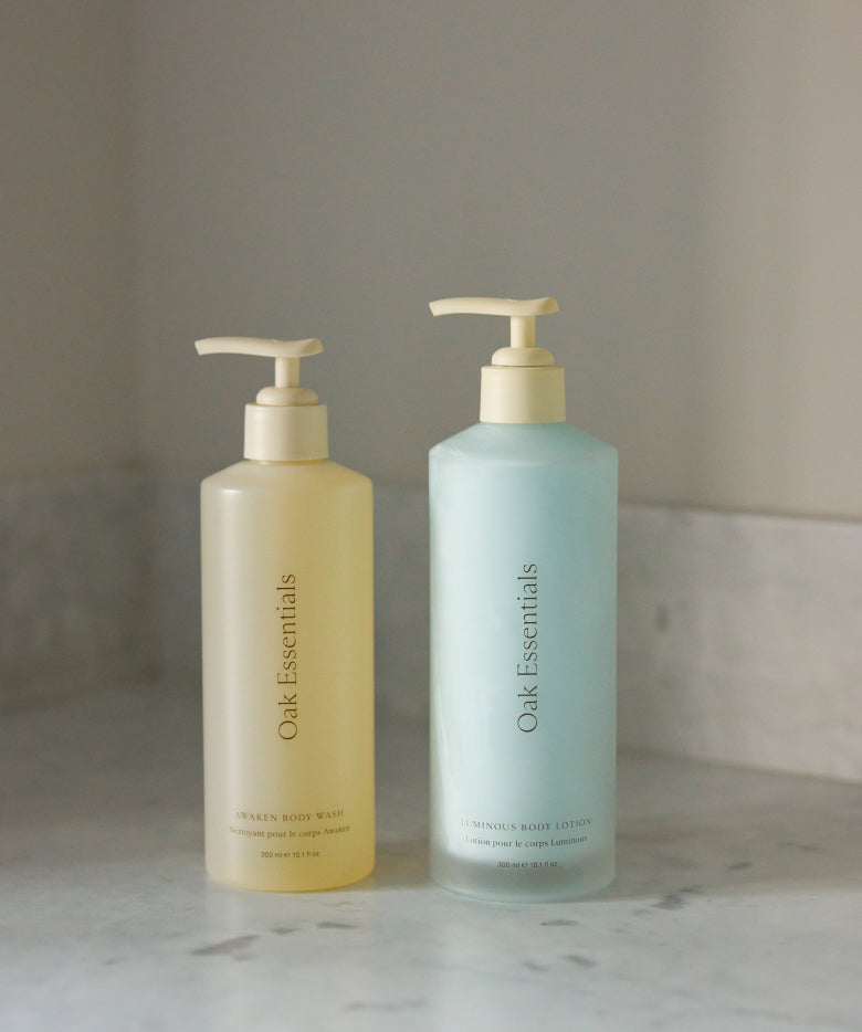 Oak Essentials Silk Body Duo: Hydrating Wash and Luminous Lotion Set