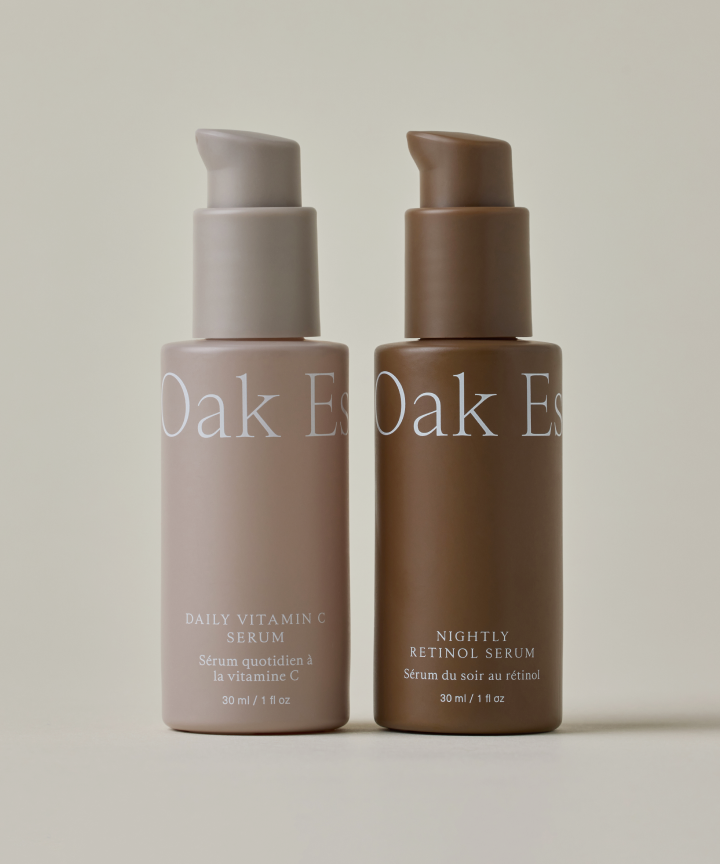Oak Essentials Daily Vitamin C & Nightly Retinol Serums Duo